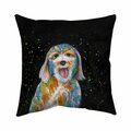 Fondo 26 x 26 in. Abstract Labradoodle-Double Sided Print Indoor Pillow FO2773541